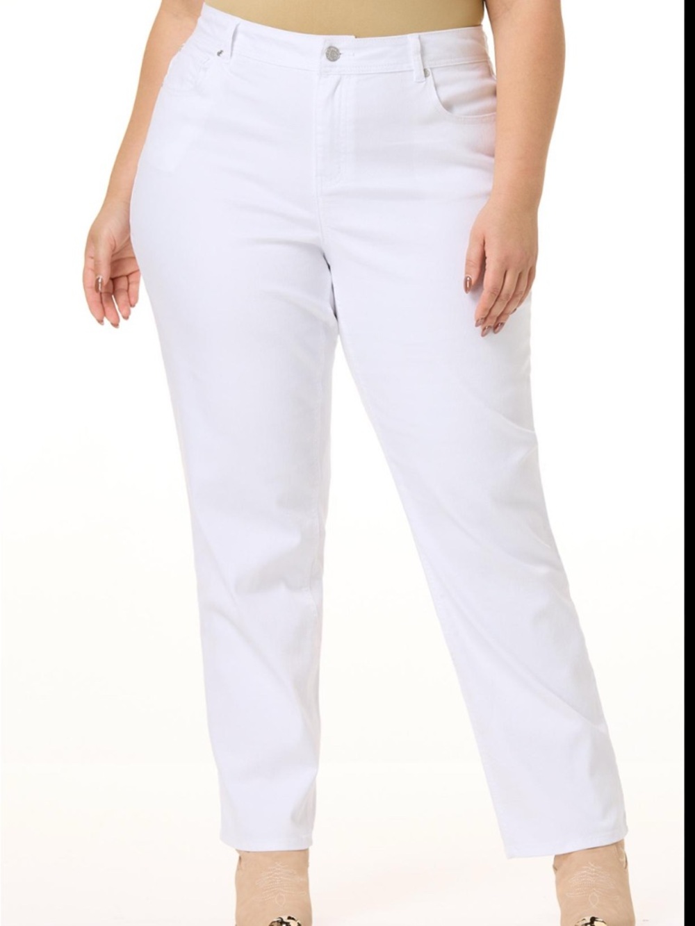 Talbots Women's Flawless Five-Pocket Jeans Girlfriend Jeans. White Size 20W. EUC